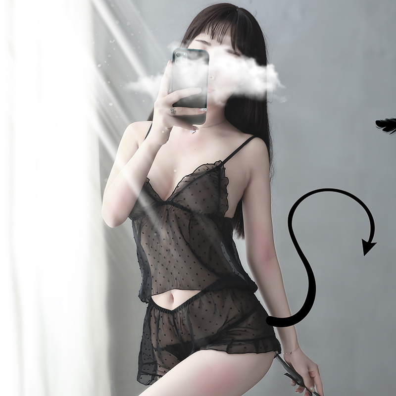 黑白色性感情趣內衣蕾絲誘惑