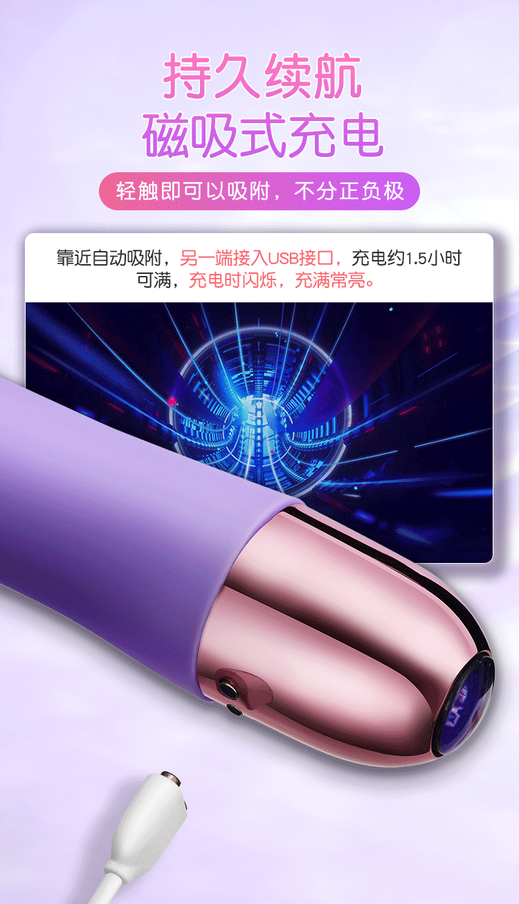 趣愛閣-批發夫妻用品：歐亞思WOWYES KIKI-2代沖擊按摩棒(紫)