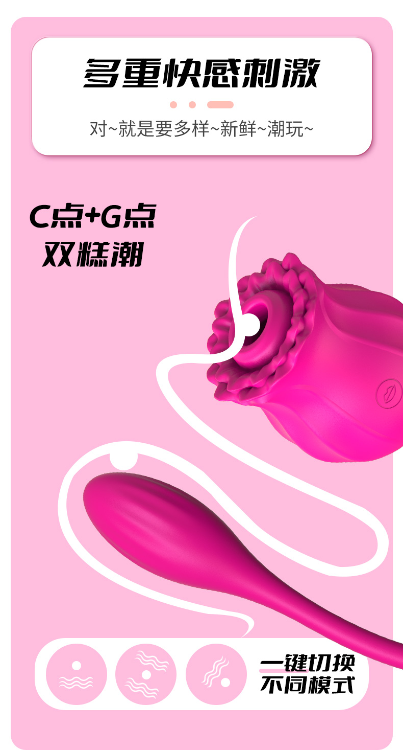 趣愛(ài)閣-成人用品市場(chǎng)諾貝趣A81 6雙頭吮吸跳蛋玫瑰花