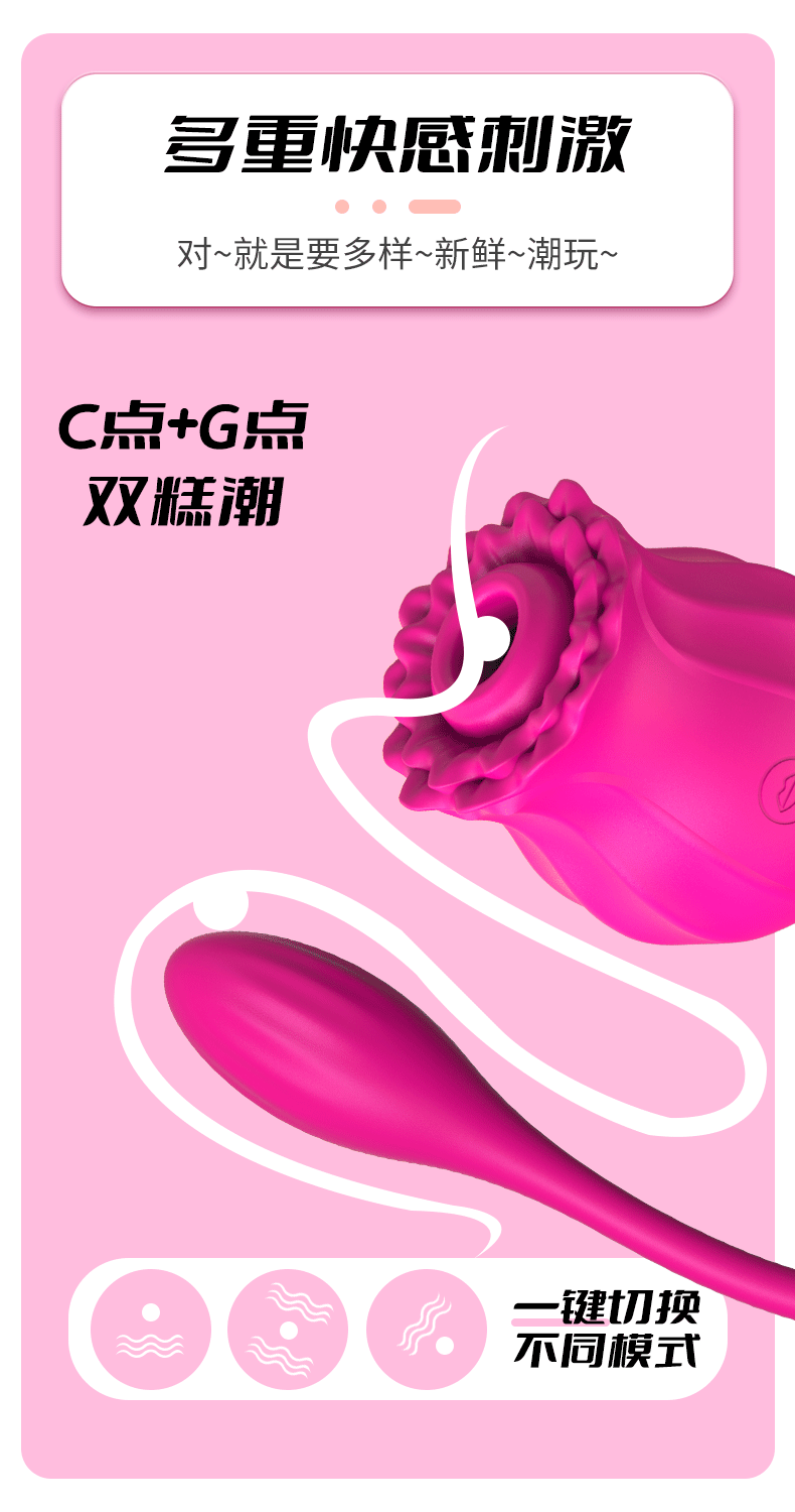 趣愛(ài)閣-成人用品市場(chǎng)諾貝趣A81 6雙頭吮吸跳蛋玫瑰花