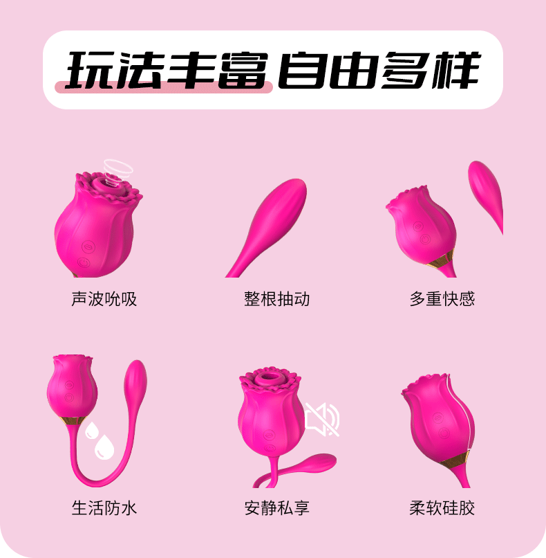 趣愛(ài)閣-成人用品市場(chǎng)諾貝趣A81 6雙頭吮吸跳蛋玫瑰花
