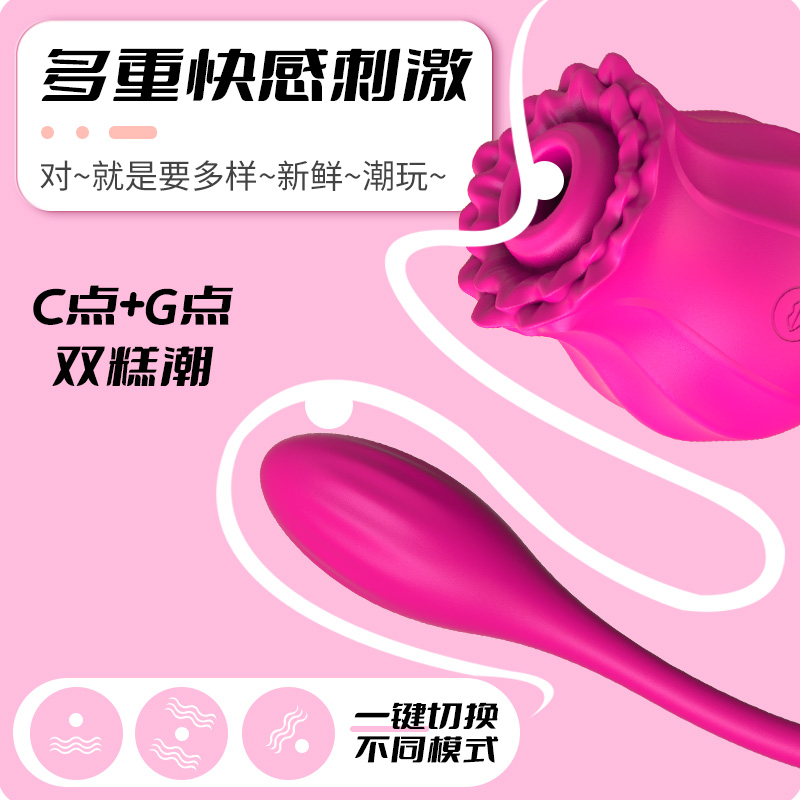 趣愛閣-成人用品市場諾貝趣A81 6雙頭吮吸跳蛋玫瑰花