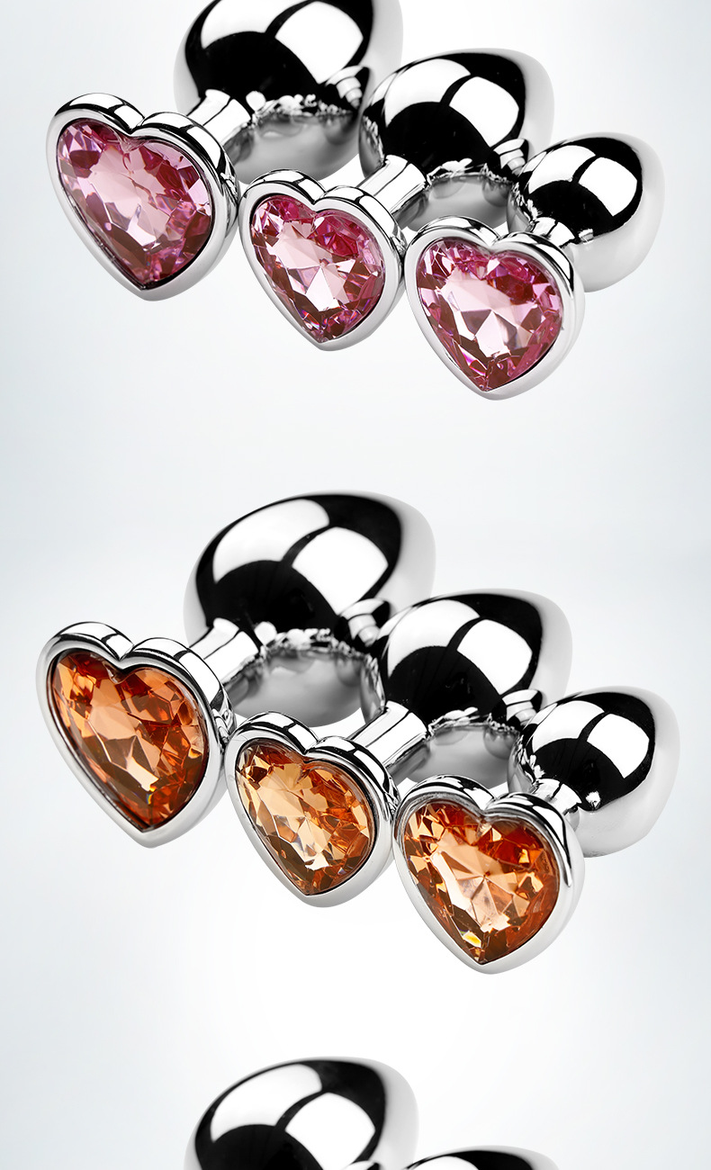 趣愛閣-成人用品進貨批發市場肛塞：狼牌心形金屬肛塞