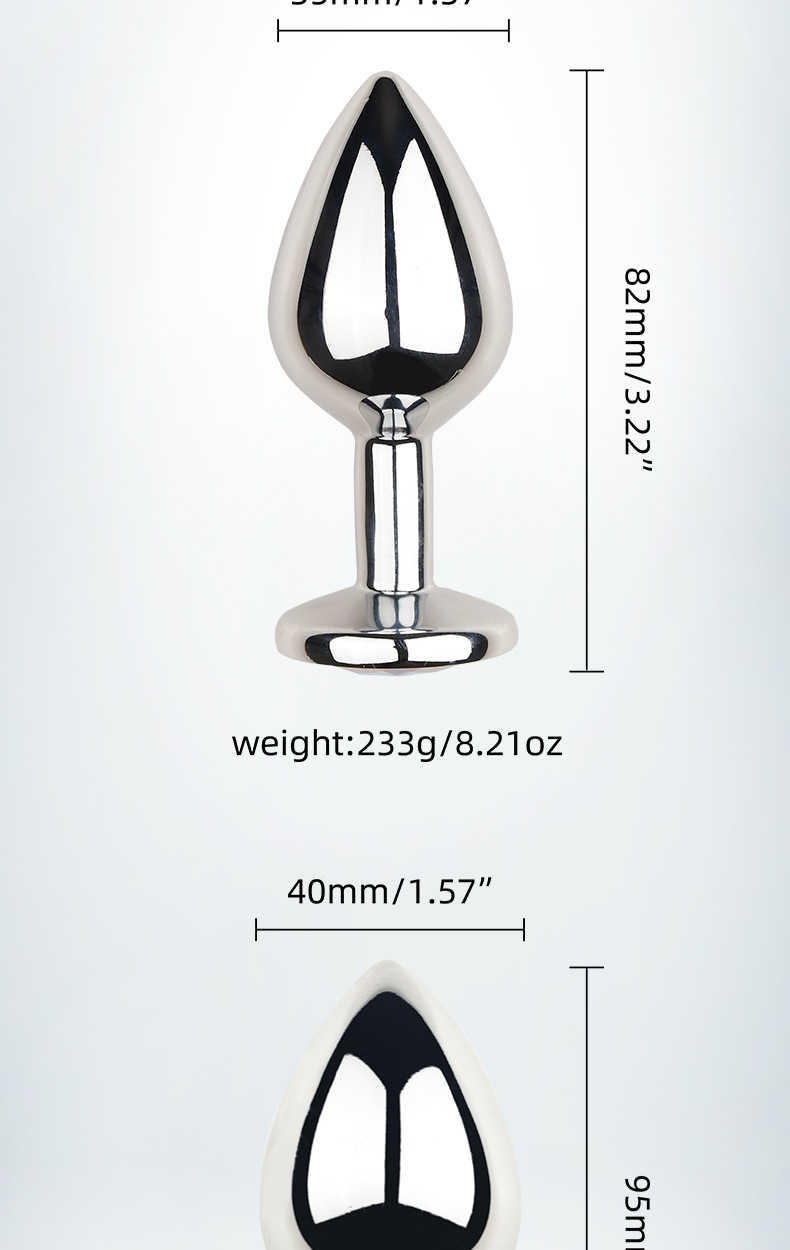 趣愛閣-情趣用品進貨批發肛塞：狼牌銀色圓形金屬肛塞
