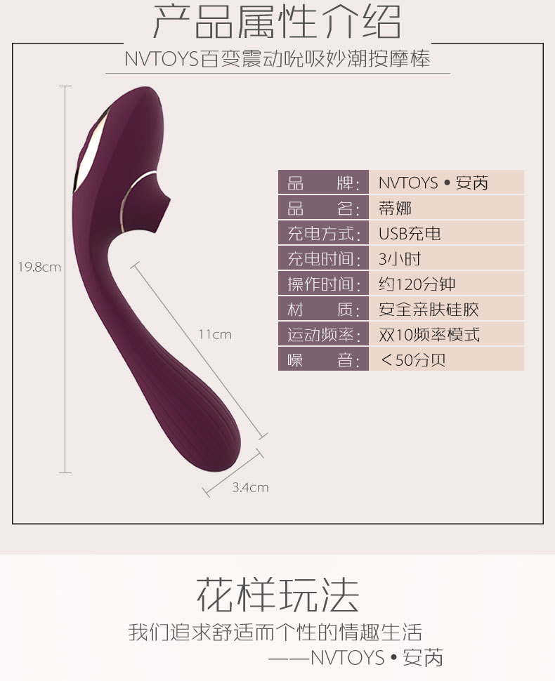 趣愛閣-批發夫妻用品震動棒：景興安芮WS-NV017蒂娜震動棒