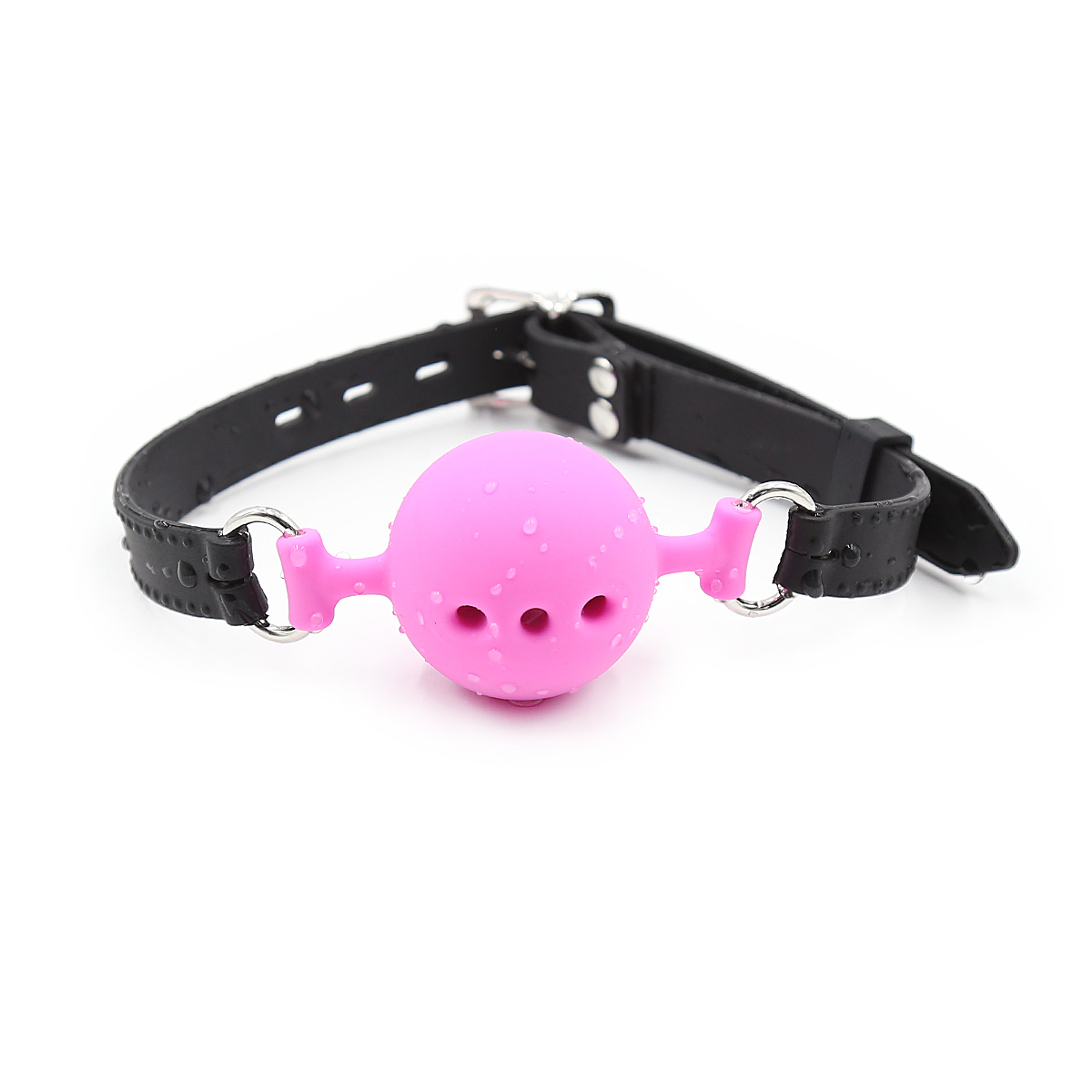 趣愛閣-成人用品進貨批發網SM用品：趣味-帶孔全硅膠嘴口球SM用品