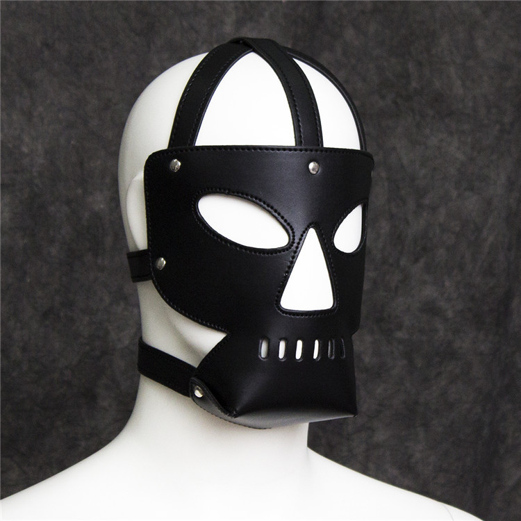 趣愛閣-成人用品批發(fā)哪里最便宜SM用品：趣味露眼鼻惡魔皮革眼罩SM用品