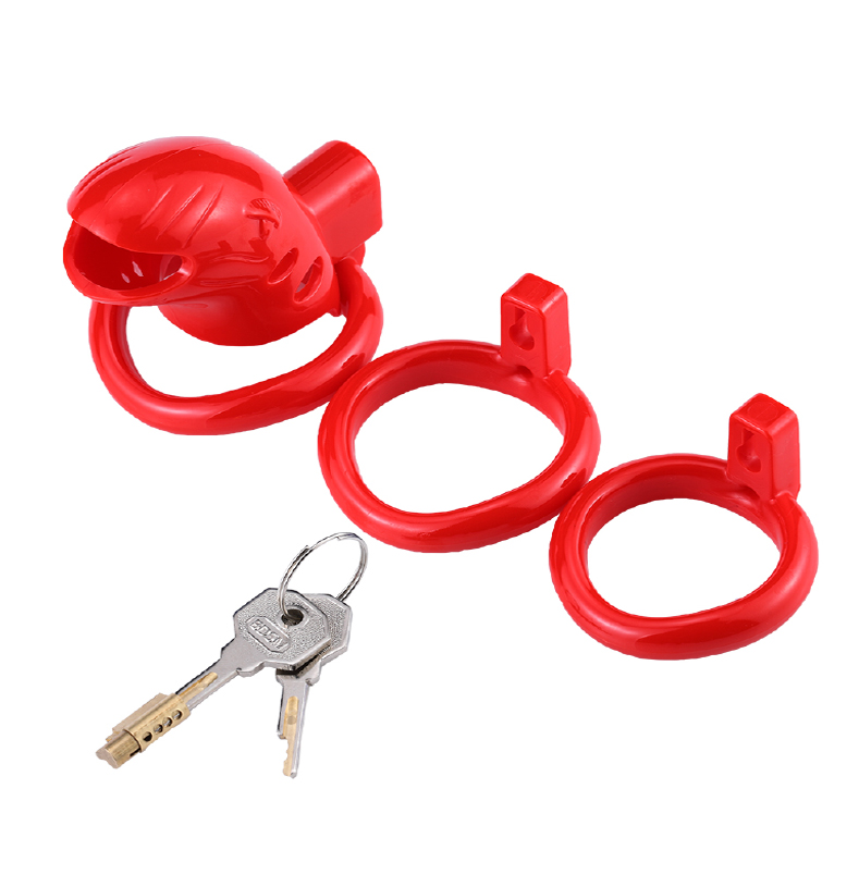 趣愛閣-性用具批發(fā)SM用品：雙冠塑膠貞操鎖SM用品