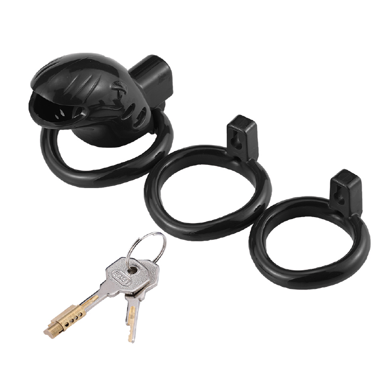 趣愛閣-性用具批發(fā)SM用品：雙冠塑膠貞操鎖SM用品