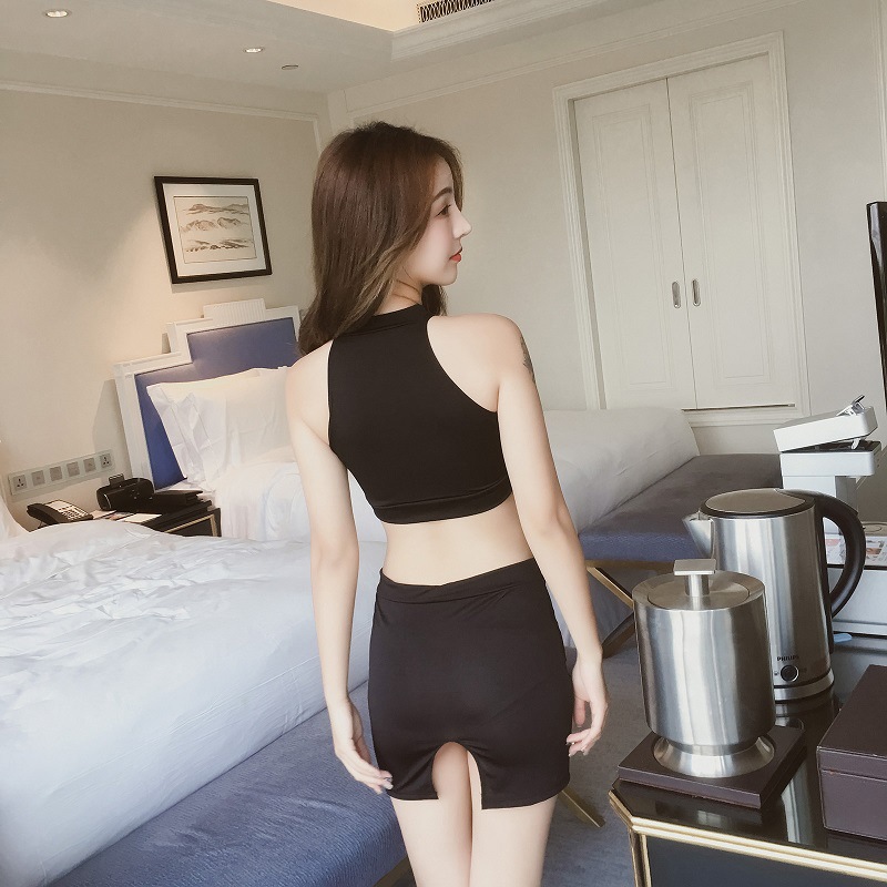 趣愛閣-情趣用品批發貨源情趣內衣：香黛兒1144白衣黑裙秘書套裝情趣內衣