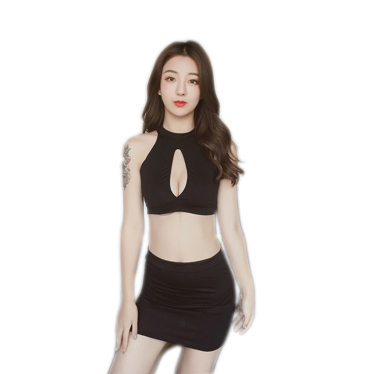 趣愛閣-情趣用品批發貨源情趣內衣：香黛兒1144白衣黑裙秘書套裝情趣內衣