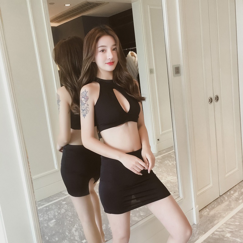 趣愛閣-情趣用品批發貨源情趣內衣：香黛兒1144白衣黑裙秘書套裝情趣內衣