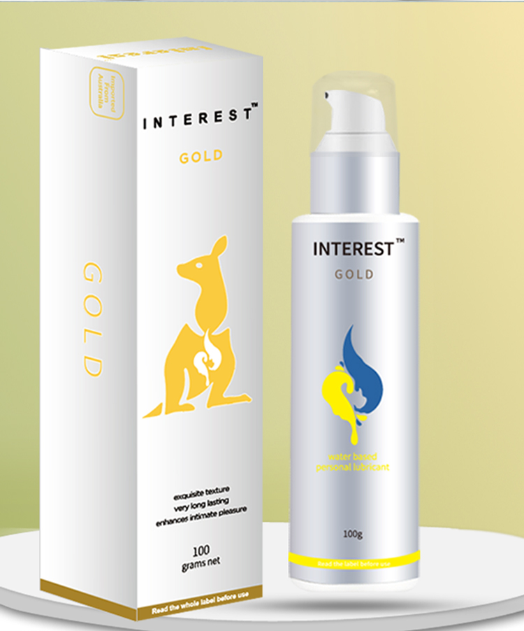 趣愛閣-情趣用品進貨批發人體潤滑液：Interest貴族金潤滑100g人體潤滑液