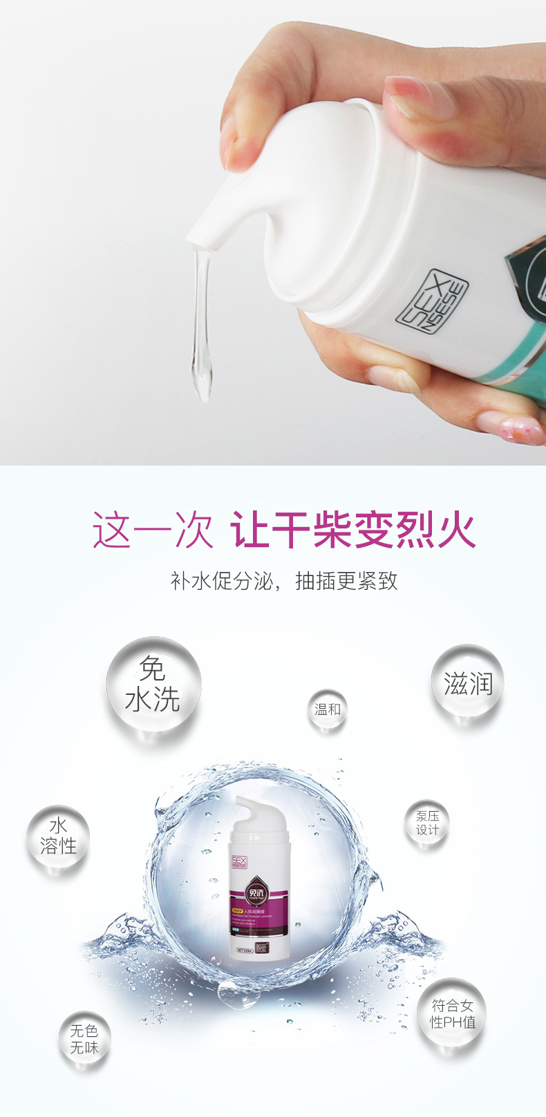 趣愛閣-成人用品那里有批發(fā)市場人體潤滑液：賜愛免洗人體潤滑液 玻尿酸100ml人體潤滑液