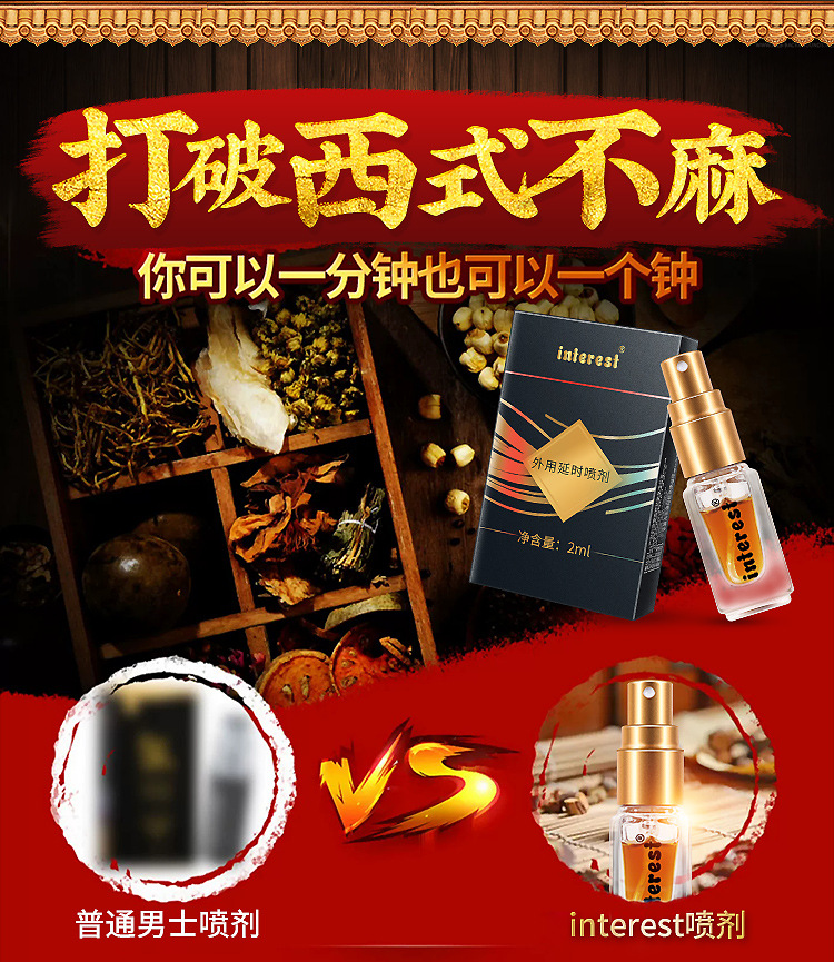 趣愛閣-兩性用品延時噴劑：interest外用噴劑2ml延時噴劑