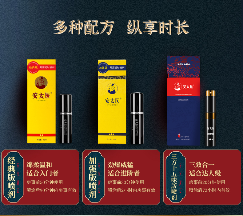 趣愛閣-情趣用品廠商延時噴劑：安太醫三方十五味版延時噴劑