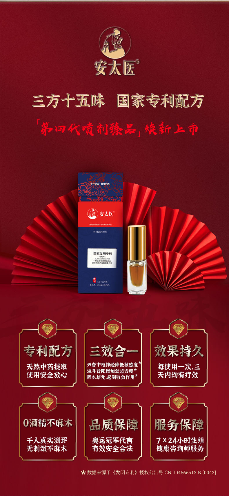 趣愛閣-成人用品一件代發延時噴劑：安太醫三方十五味迷你版延時噴劑