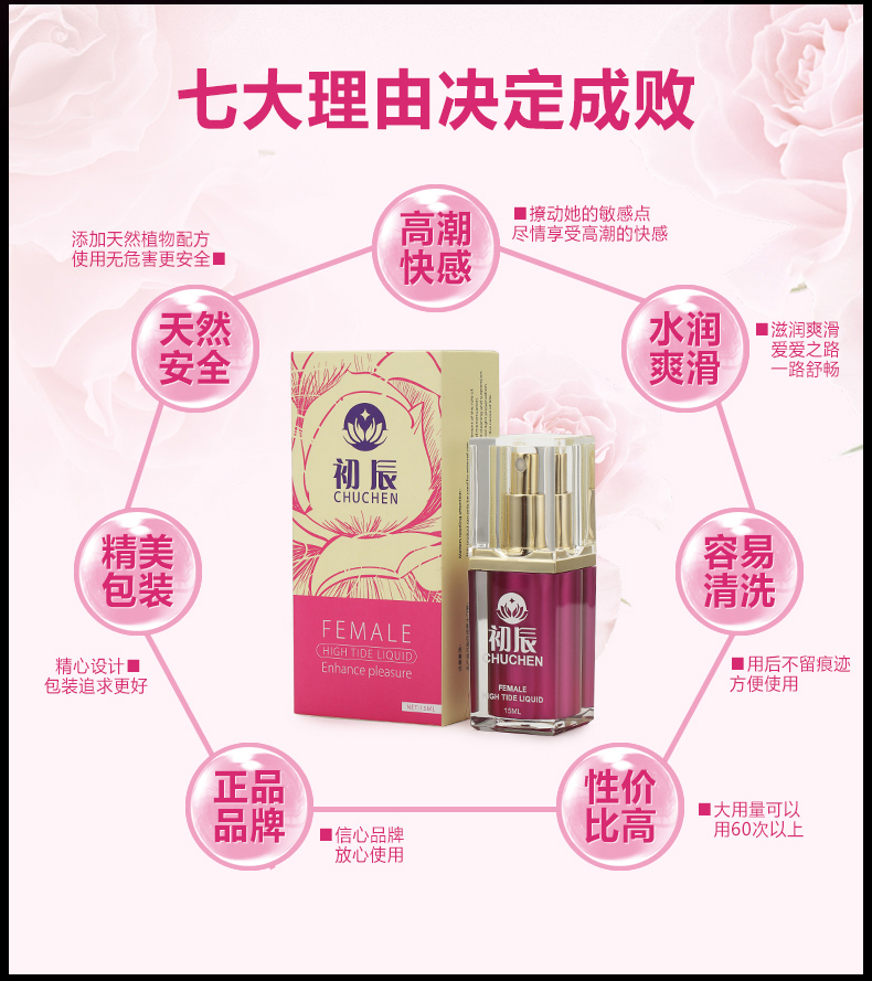 趣愛閣-無人售貨成人用品店助情催情：初辰女性抑菌高潮噴劑(增強版) 15ML助情催情