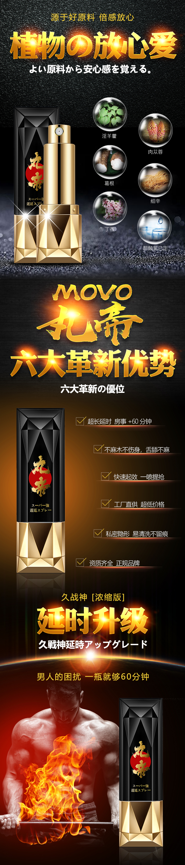 趣愛閣-成人用品批發一件代發延時噴劑：MOVO丸帝魔油勁能噴劑延時噴劑