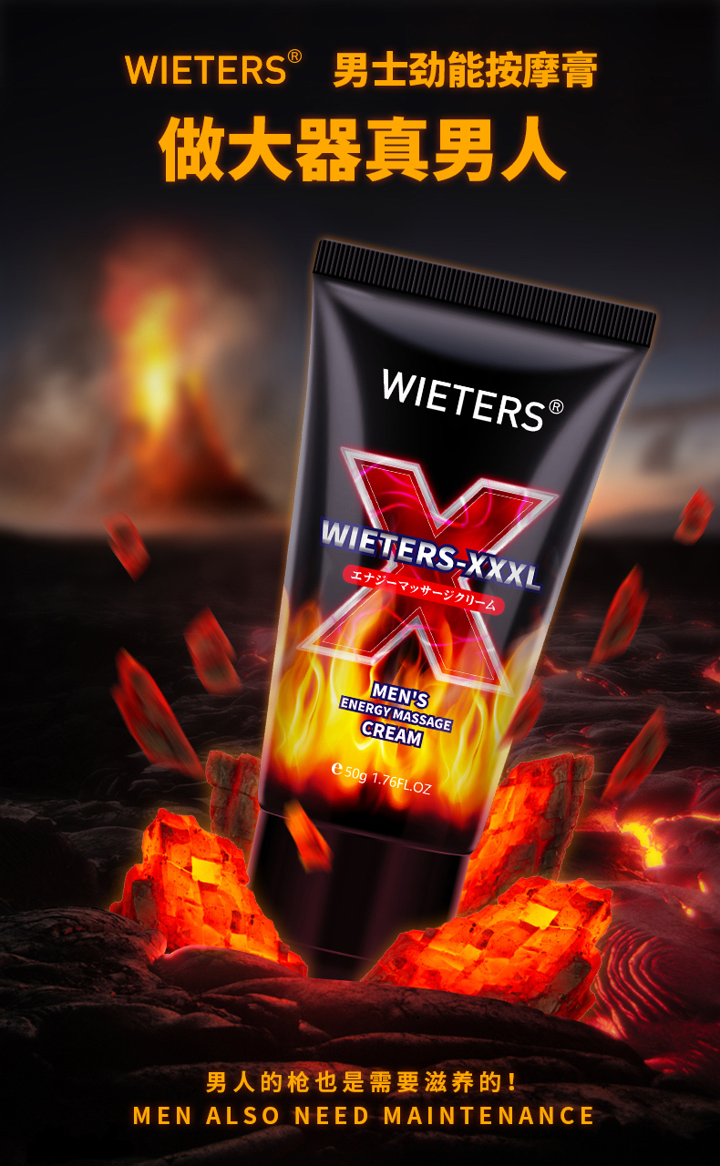 趣愛閣-成人用品貨源批發延時噴劑：WIETERS男士勁能按摩膏延時噴劑