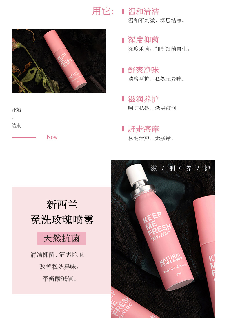 趣愛閣-情趣用品批發市場人體潤滑液：愛芙璐免洗玫瑰噴霧人體潤滑液