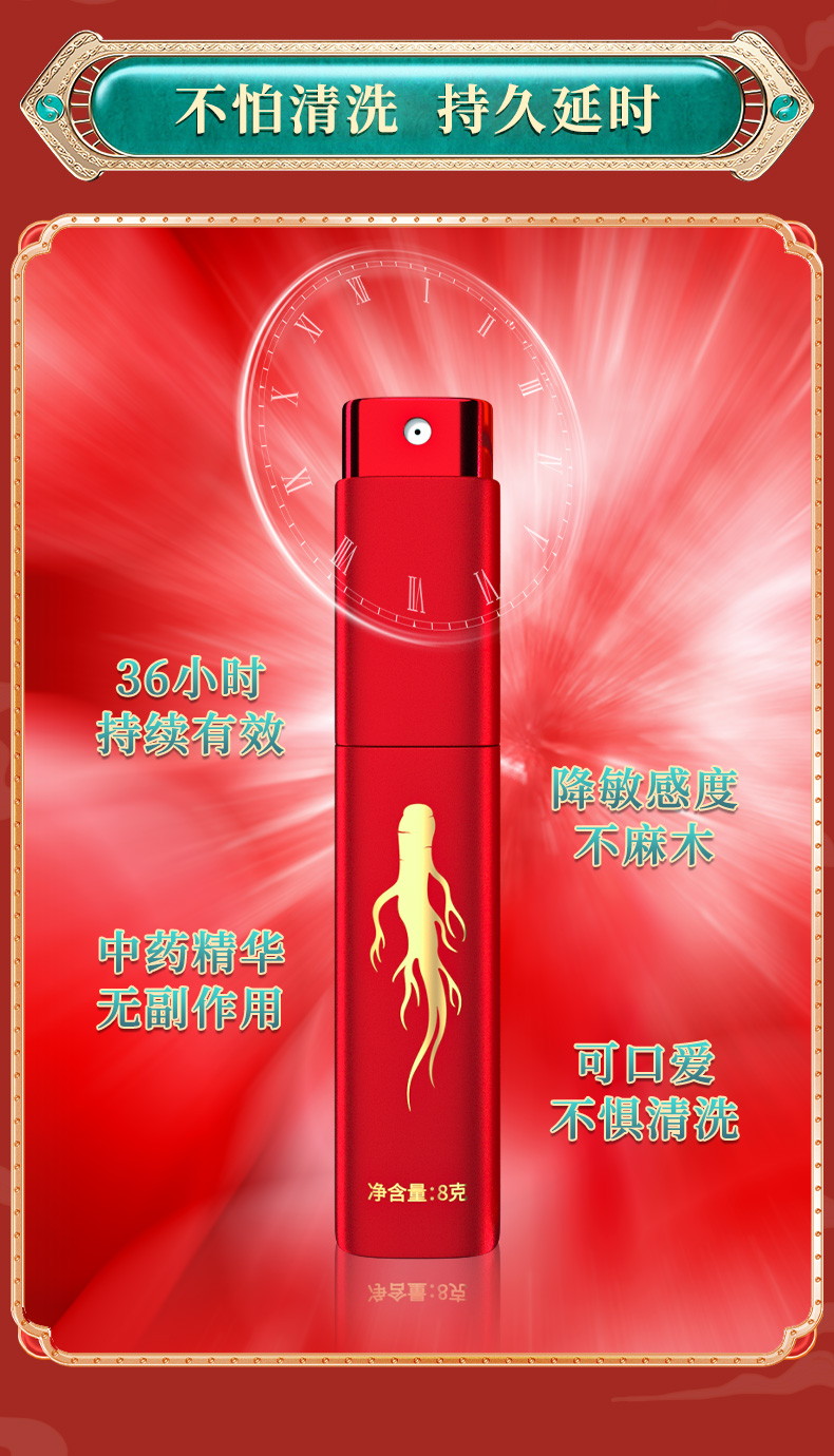 趣愛閣-成人用品批發城延時噴劑：古圣堂外用延時噴劑古參系列延時噴劑