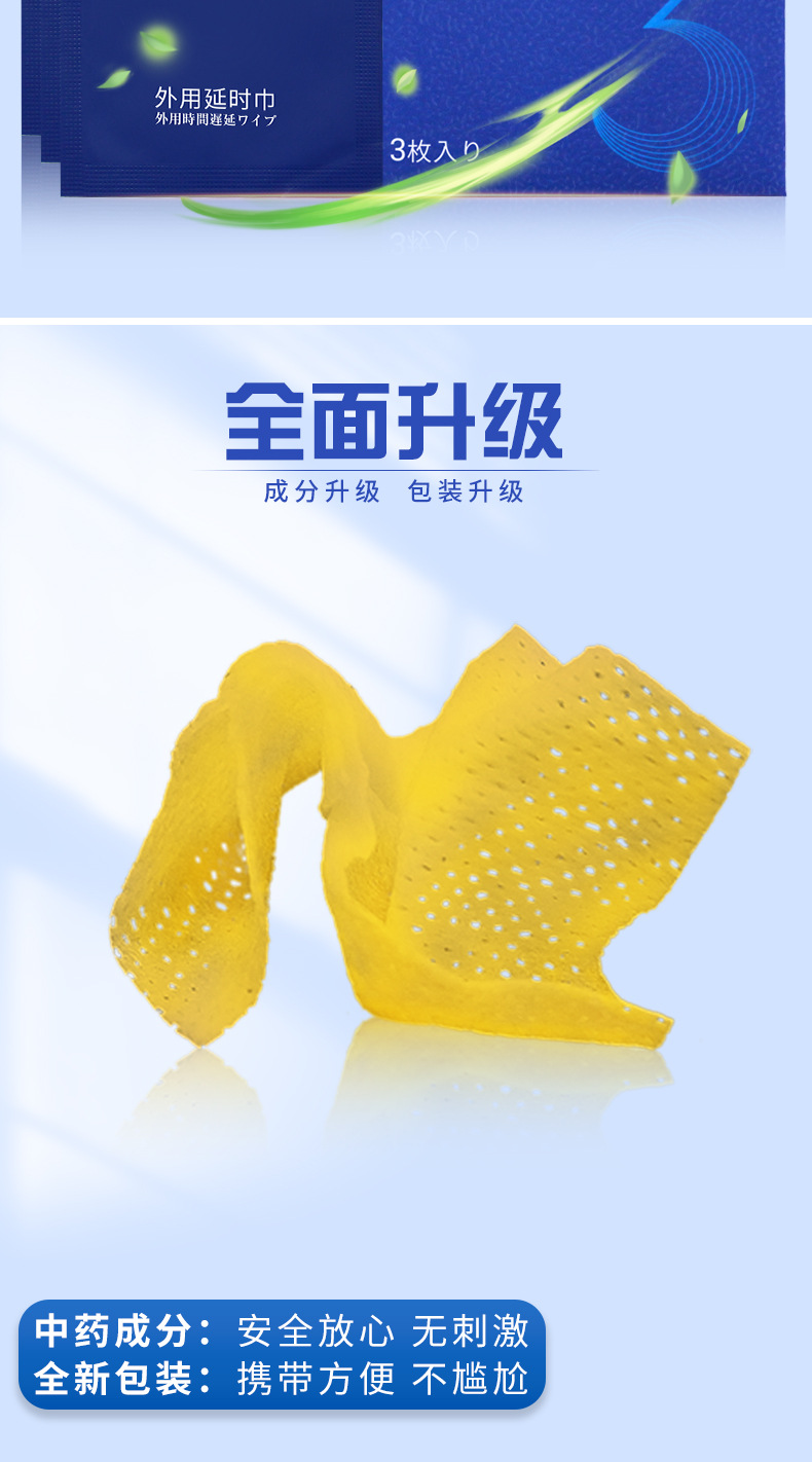 趣愛閣-成人用品店貨源延時(shí)噴劑：黑豹濕巾3片裝延時(shí)噴劑