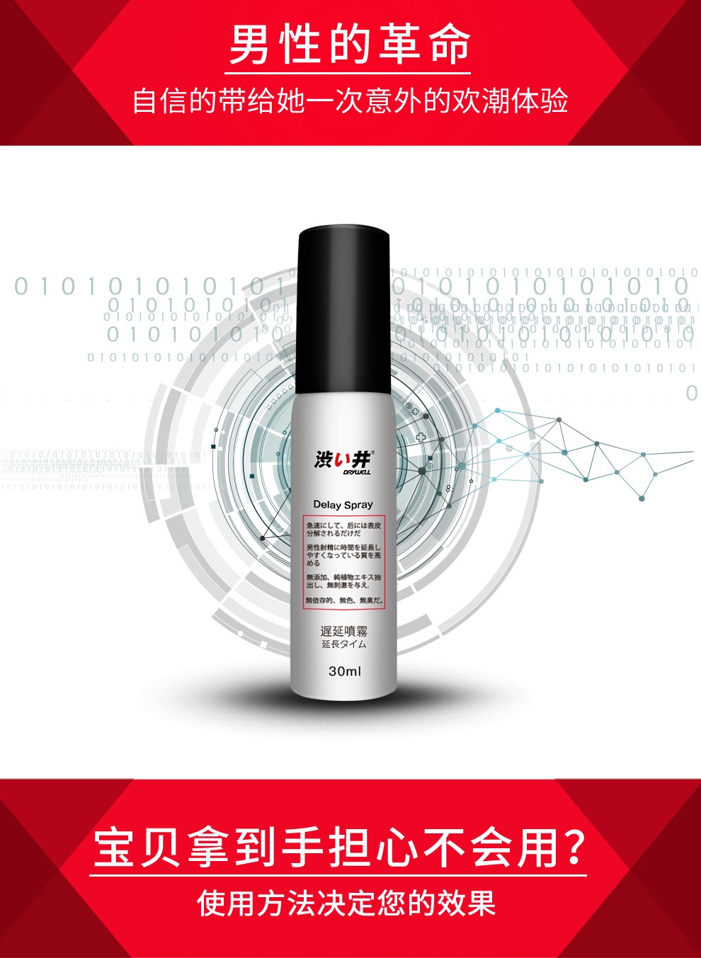趣愛閣-無人售貨店情趣用品延時噴劑：澀井延時噴劑30ml延時噴劑