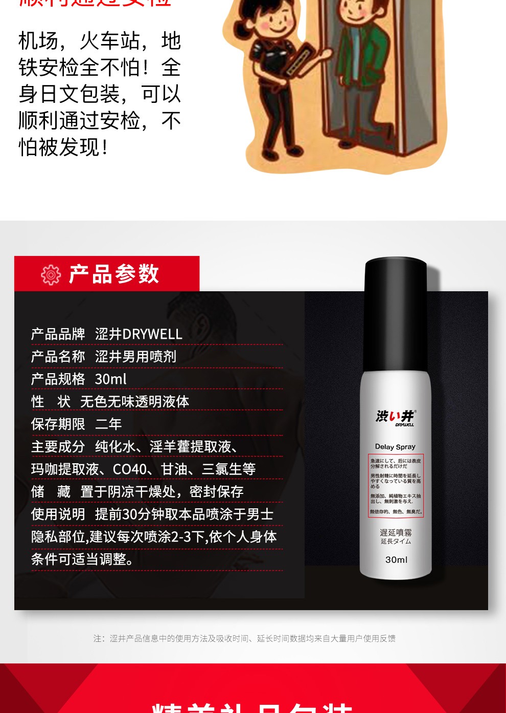 趣愛閣-無人售貨店情趣用品延時噴劑：澀井延時噴劑30ml延時噴劑