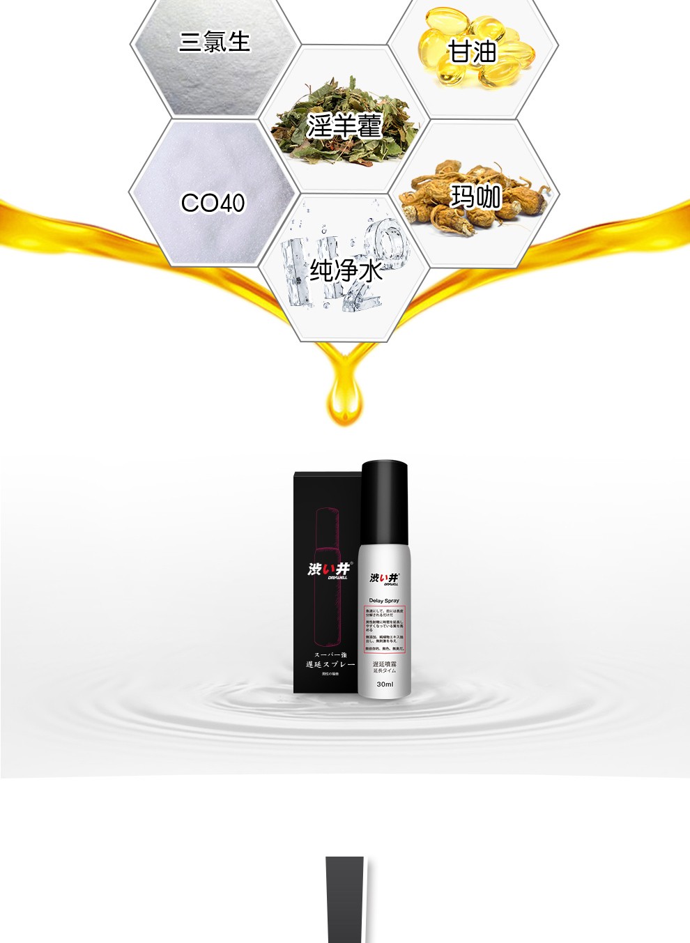 趣愛閣-無人售貨店情趣用品延時噴劑：澀井延時噴劑30ml延時噴劑