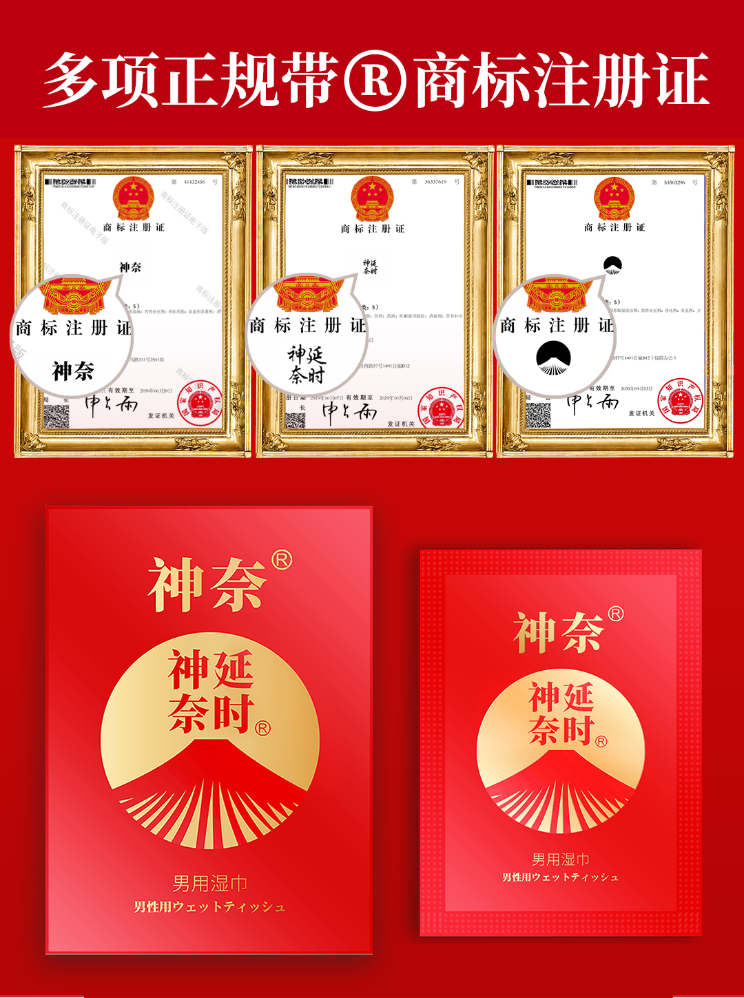 趣愛閣-廣州成人用品貨源延時噴劑：神奈男用濕巾詳情延時噴劑