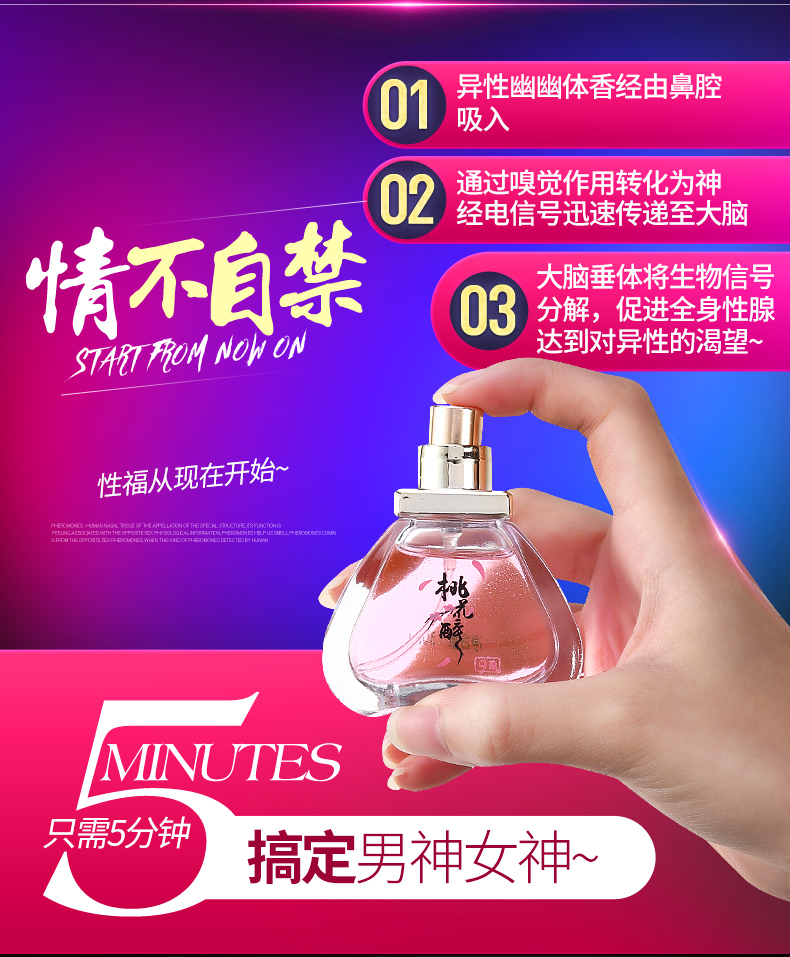 趣愛閣-成人用品批發(fā)店助情催情：桃花醉費洛蒙香水(男女) 30ml助情催情