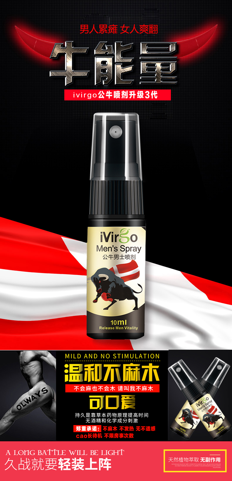 趣愛閣-情趣用品批發市場延時噴劑：玩色ivirgo公牛升級版男士噴劑延時噴劑