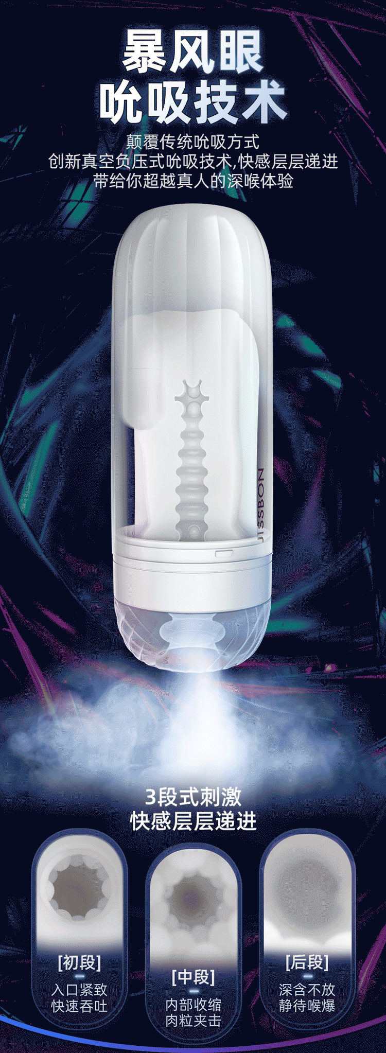 趣愛閣-情趣商城飛機杯：杰士邦暴風眼電動飛機杯飛機杯