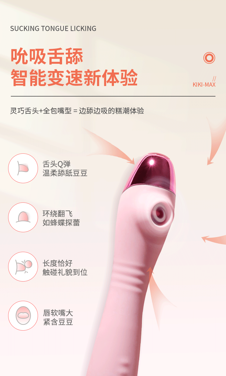 趣愛閣-廣東成人用品穿戴震動：歐亞思KIKI max吮吸衷動按摩棒紫穿戴震動